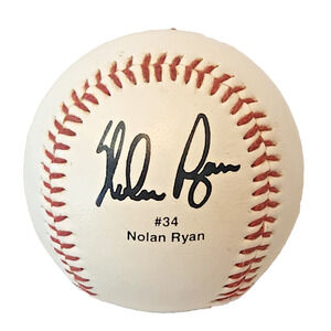 OG Vintage Nolan Ryan Signature Legacy Career Statistics Autographed Baseball